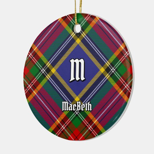 Clan MacBeth Tartan Ceramic Ornament (Links)