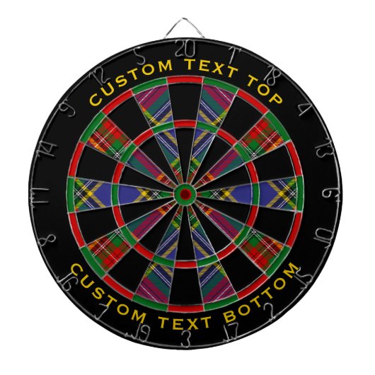 Clan MacBeth Tartan Dart Board Dartbord (Voorkant)