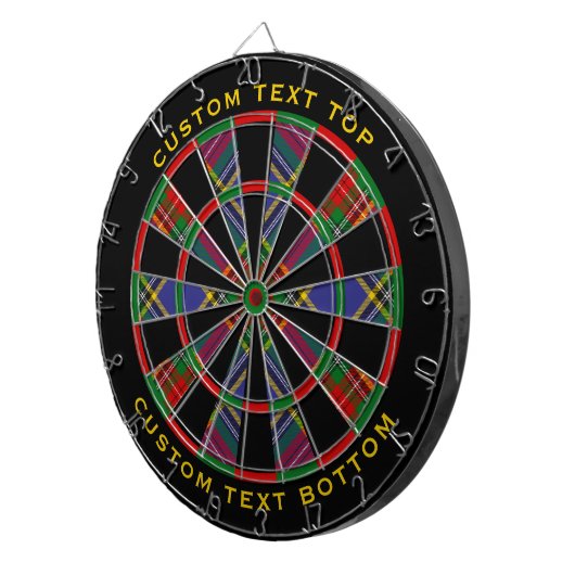 Clan MacBeth Tartan Dart Board Dartbord (Voorkant Rechts)