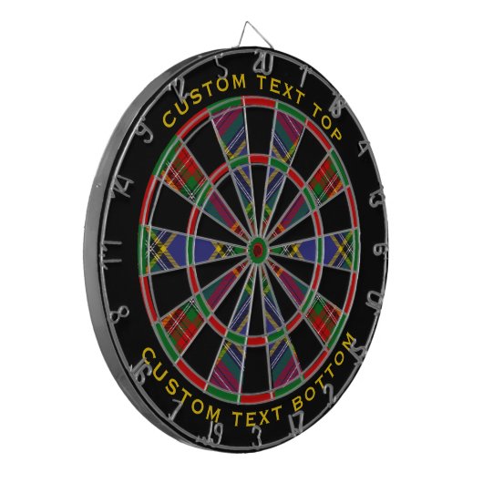 Clan MacBeth Tartan Dart Board Dartbord (Voorkant Links)