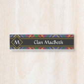 Clan MacBeth Tartan Deurbord Deurbordje (Voorkant)