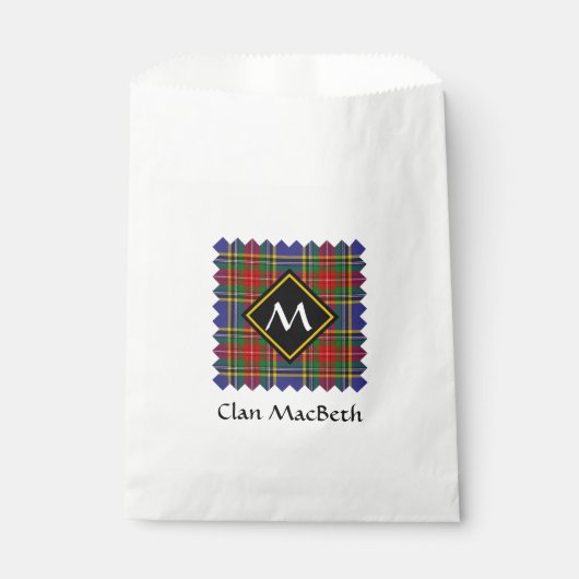 Clan MacBeth Tartan Favor Bag Bedankzakje (Voorkant)