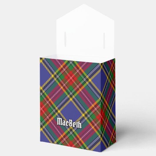 Clan MacBeth Tartan Favor Box Bedankdoosjes (Geopend)