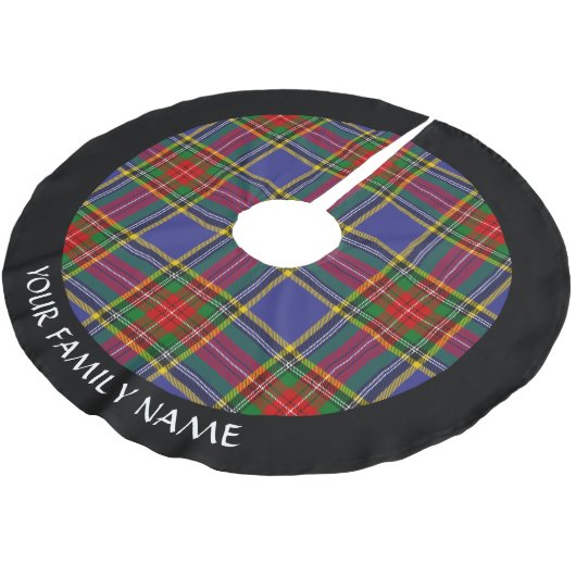 Clan MacBeth Tartan geborsteld Polyester Tree Skir Kerstboom Rok (Gekanteld)