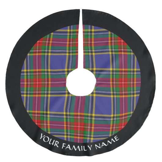 Clan MacBeth Tartan geborsteld Polyester Tree Skir Kerstboom Rok (Voorkant)