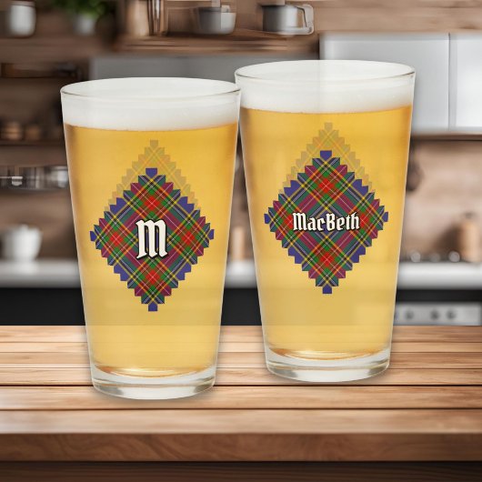 Clan MacBeth Tartan Glass Glas