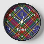Clan MacBeth Tartan Grote klok (Voorkant)