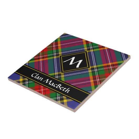 Clan MacBeth Tartan Keramische Tegel Tegeltje (Zijkant)