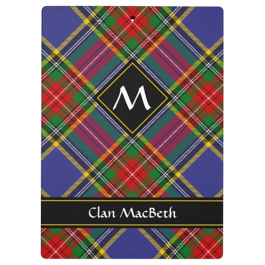 Clan MacBeth Tartan Klembord (Achterkant)