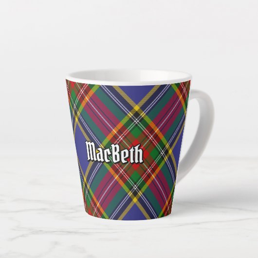 Clan MacBeth Tartan Latte Mok (Rechterhoek)