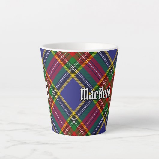 Clan MacBeth Tartan Latte Mok (Voorkant)