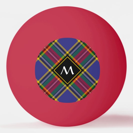 Clan MacBeth Tartan Ping Pong Ball (Voorkant)