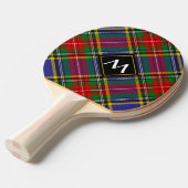 Clan MacBeth Tartan Ping Pong Paddle Tafeltennisbatje (Voorkant Gekanteld)