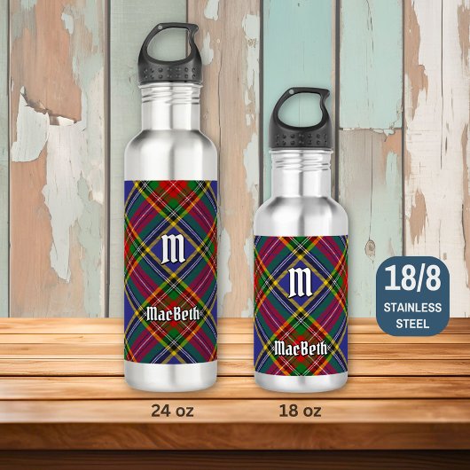 Clan MacBeth Tartan Roestvrij stalen flesje Waterfles