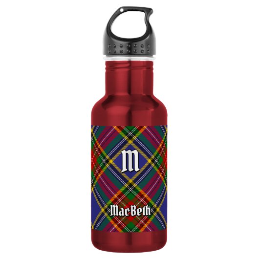 Clan MacBeth Tartan RVS Waterfles (Voorkant)