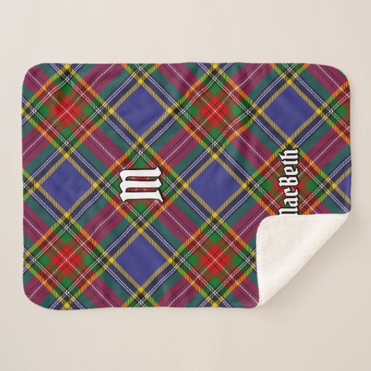 Clan MacBeth Tartan Sherpa Blanket Deken (Voorkant (horizontaal))