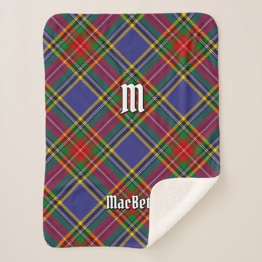 Clan MacBeth Tartan Sherpa Blanket Sherpa Deken (Voorkant)