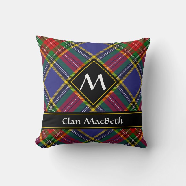 Clan MacBeth Tartan Sierkussen (Voorkant)