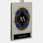 Clan MacBeth Tartan Silver Plated Banner Ornament Verzilverd Banner Ornament (Rechts)