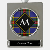 Clan MacBeth Tartan Silver Plated Banner Ornament Verzilverd Banner Ornament (Voorkant)