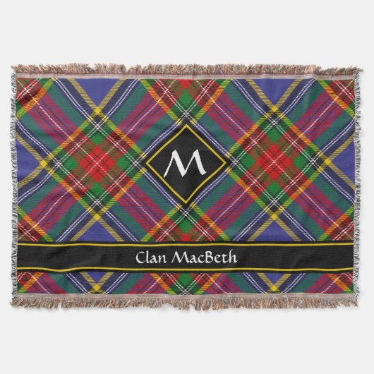Clan MacBeth Tartan Throw Blanket Deken (Voorkant)