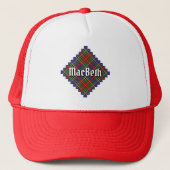 Clan MacBeth Tartan Trucker Hat Pet (Voorkant)