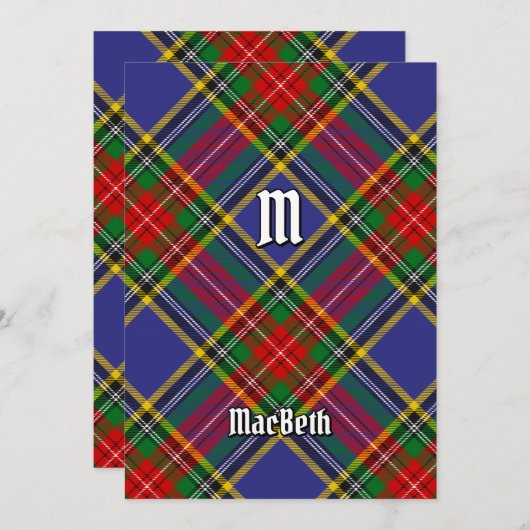 Clan MacBeth Tartan Uitnodiging (Voorkant / Achterkant)