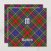 Clan MacBeth Tartan Uitnodiging (Voorkant / Achterkant)