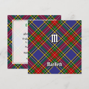 Clan MacBeth Tartan Uitnodiging