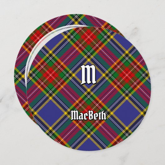 Clan MacBeth Tartan Uitnodiging (Voorkant / Achterkant)
