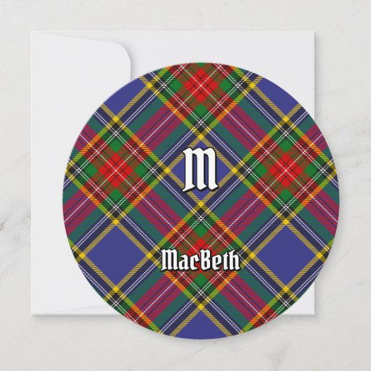 Clan MacBeth Tartan Uitnodiging (Voorkant)