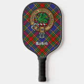 Clan MacBeth-wapen op tartan sleutelhanger Pickleball Paddle (Voorkant)