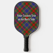 Clan MacBeth-wapen op tartan sleutelhanger Pickleball Paddle (Achterkant)