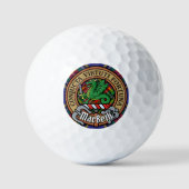 Clan MacBeth-wapen over tartan Golfballen (Voorkant)