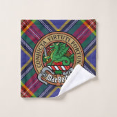 Clan MacBeth wapenschild boven tartan Bad Handdoek (Wasdoekje)