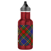 Clan MacBeth wapenschild over tartan Waterfles (Rechts)