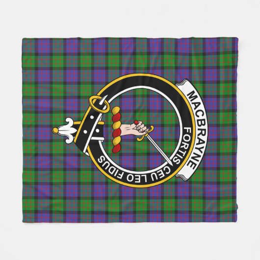 Clan MacBrayne Tartan Pset Fleece Deken (Voorkant (Horizontaal))