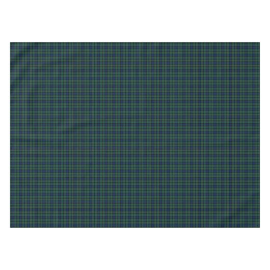 Clan MacCallum Donkerblauw en Groen Schots Tartan Tafelkleed (Voorkant (Horizontaal))