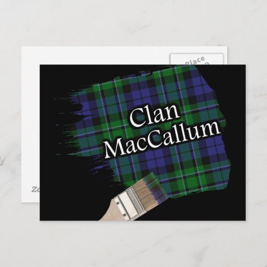 Clan MacCallum Scottish Tartan Paint Brush Briefkaart (Voorkant / Achterkant)