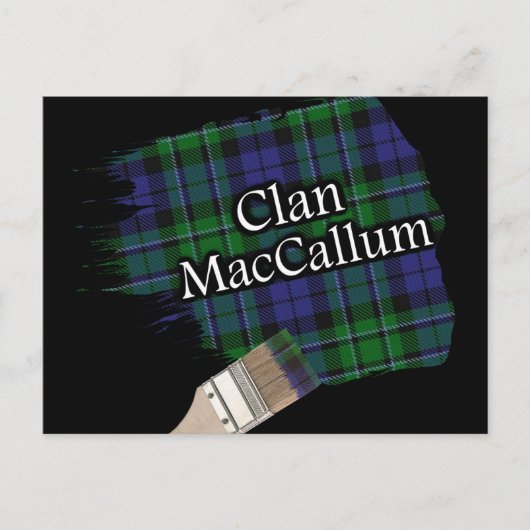 Clan MacCallum Scottish Tartan Paint Brush Briefkaart (Voorkant)