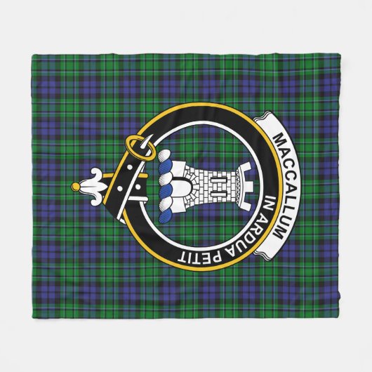 Clan MacCallum Tartan Pset Fleece Deken (Voorkant (Horizontaal))