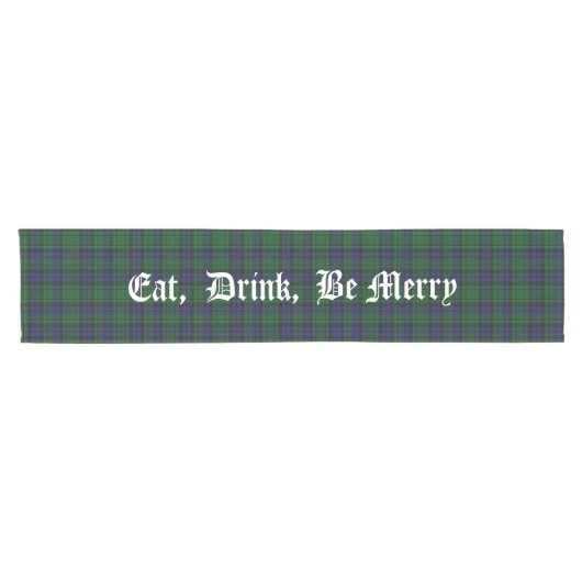 Clan MacCallum Tartan Pset Table Runner Korte Tafelloper (Horizontaal)