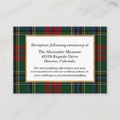Clan MacClain Tartan Plaid Bruiloft Behuizing Kaar Informatiekaartje (Voorkant)