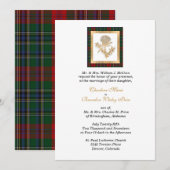 Clan MacClain Thistle Tartan bruiloft uitnodiging (Voorkant / Achterkant)
