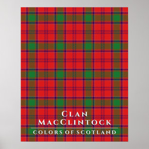 Clan MacClintock Colors of Scotland 2 Tartan Pset Poster
