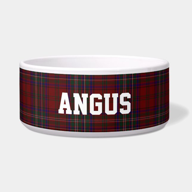 Clan MacClure Custom Tartan Pset Bowl Voerbakje (Voorkant)