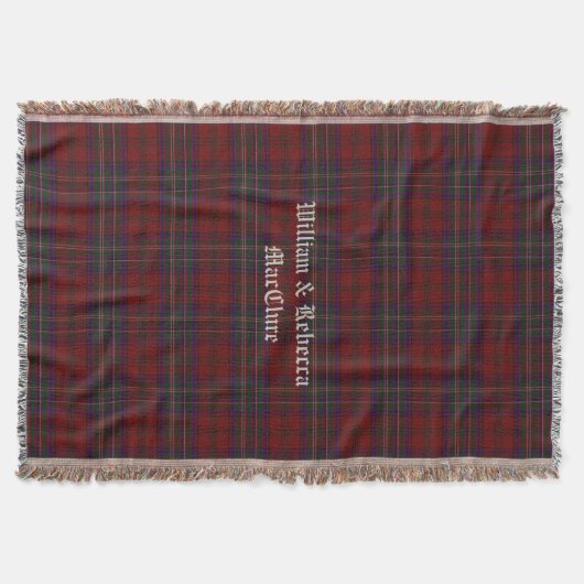 Clan MacClure Tartan Pset Custom Throw Blanket Deken (Voorkant)