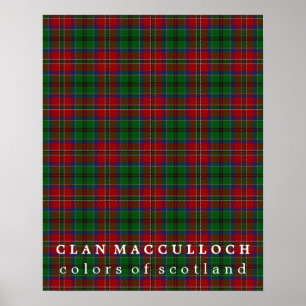 Clan MacCulloch Colors of Scotland Tartan Poster