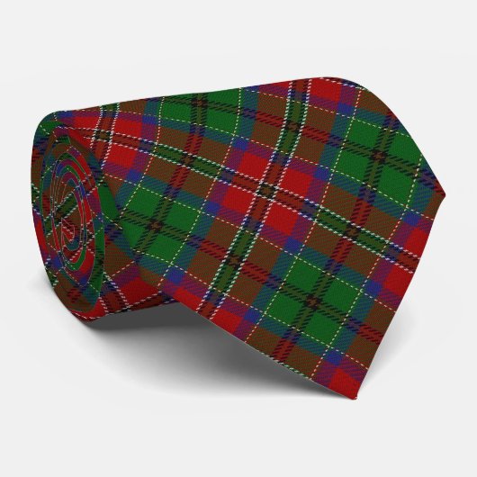 Clan MacCulloch Letter M Monogram Tartan Stropdas (Opgerold)