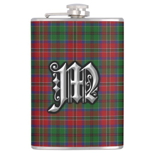 Clan MacCulloch McCullough Tartan Flask Heupfles (Voorkant)